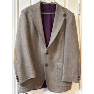 vtg Farah Westernwear 44L  Western Herringbone Tweed Blazer Jacket Sport‎ Coat